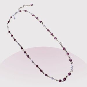 Silpada Garnet and Sterling Silver Necklace fits up 18” inches